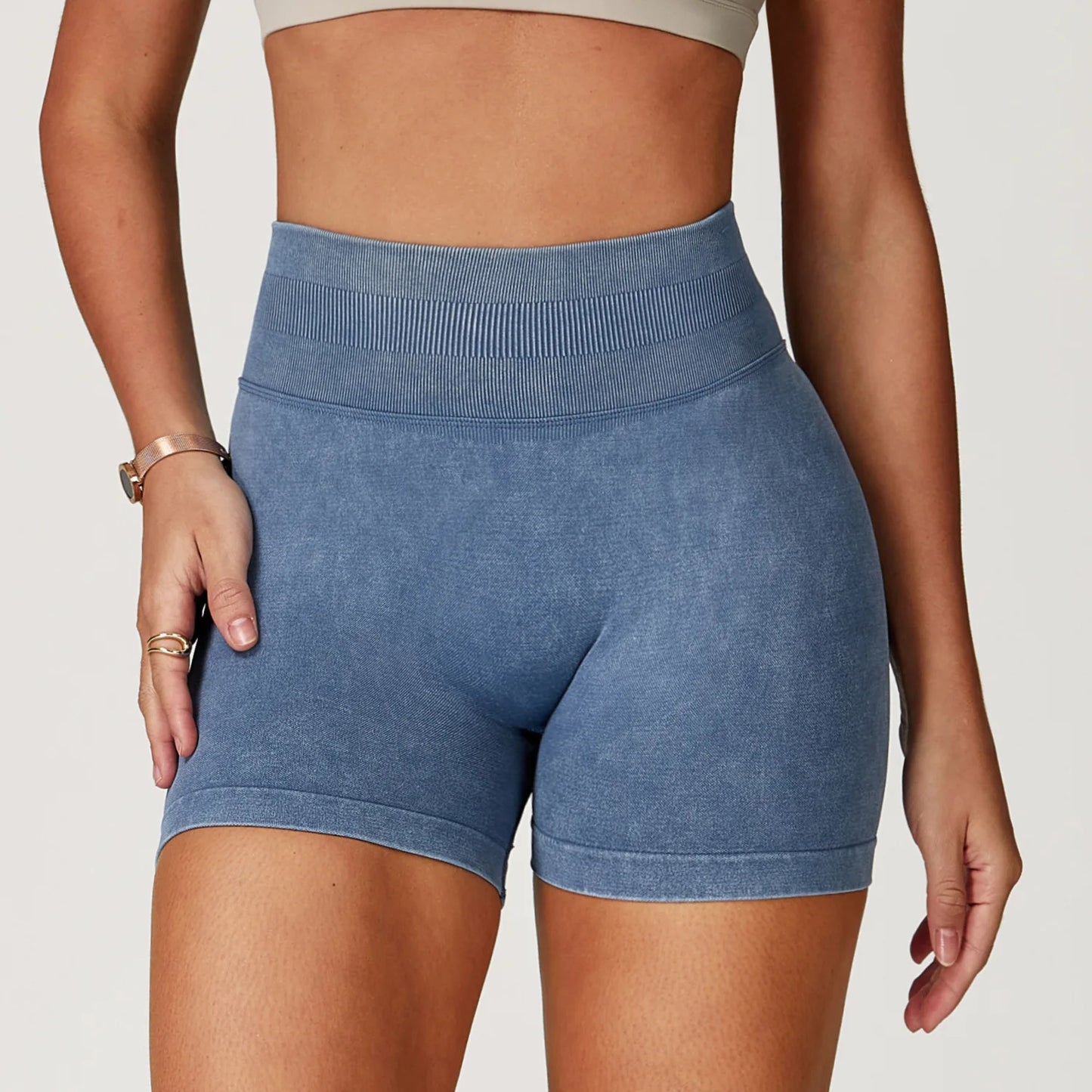 A&A ProSculpt Acid Wash Lift Shorts