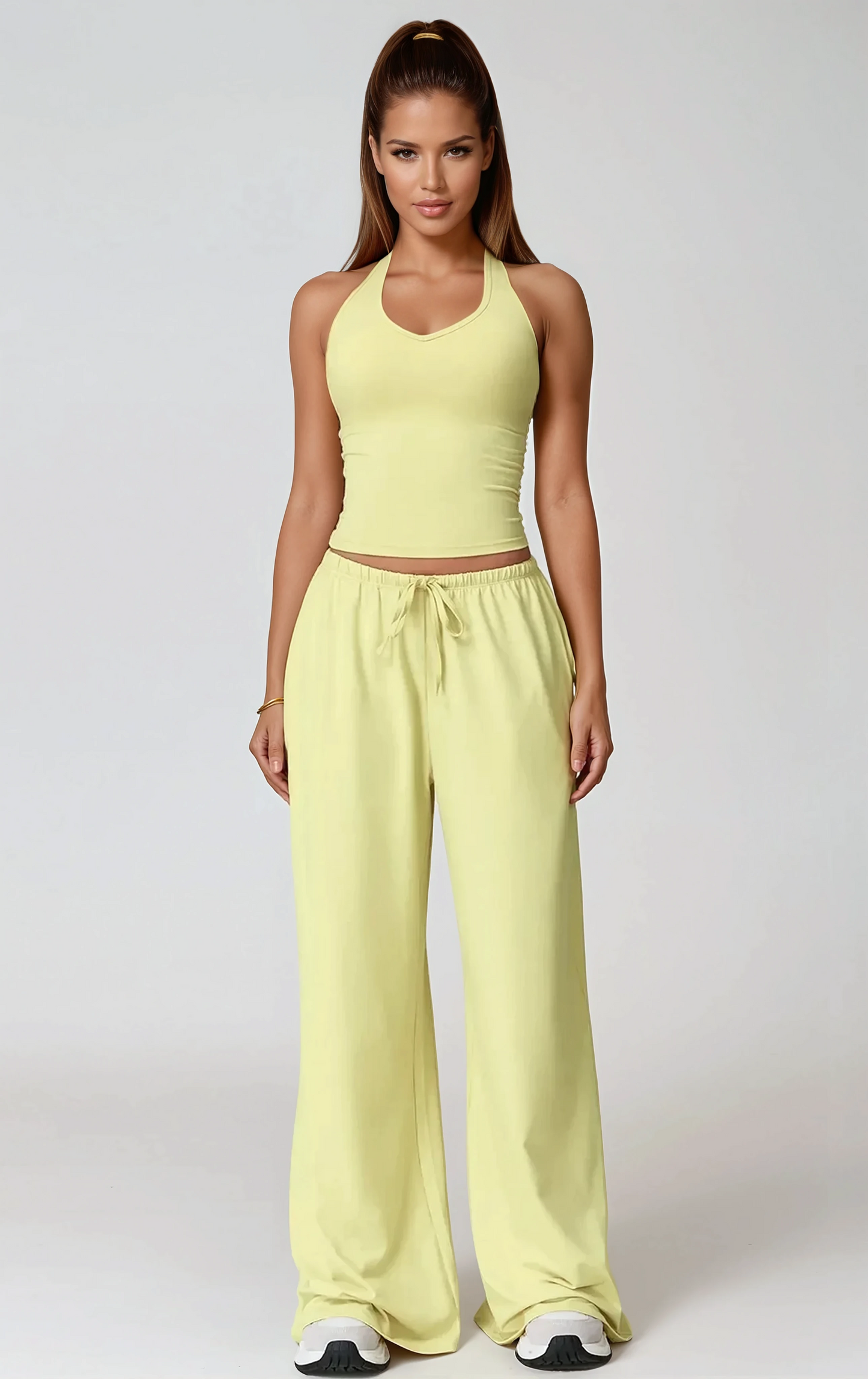 A&A Flexi Halter Top & Drawstring Trousers Set