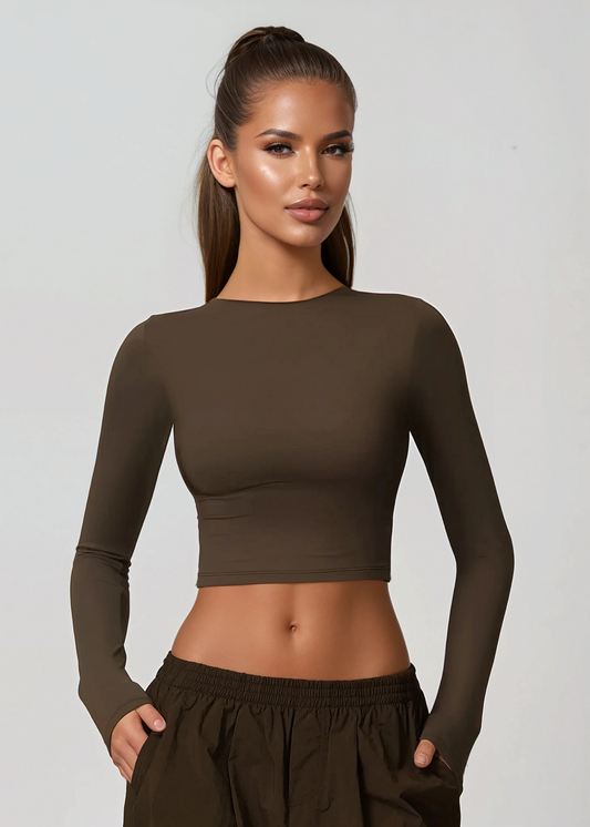 A&A ProBasics Long Sleeve Crop Top