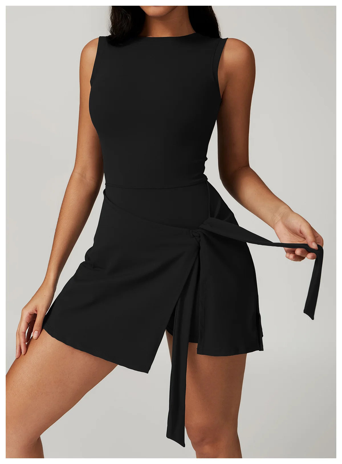 A&A Flexi Long Sleeve Wrap Tennis Skort Dress