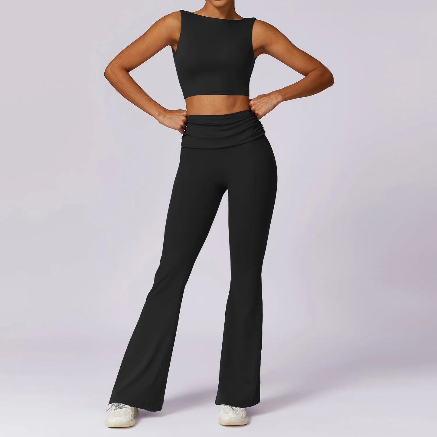 A&A Flexi Flare Fold Over Leggings & Racer Top Set