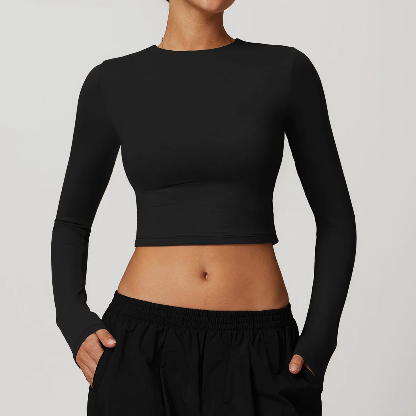 A&A ProBasics Long Sleeve Crop Top