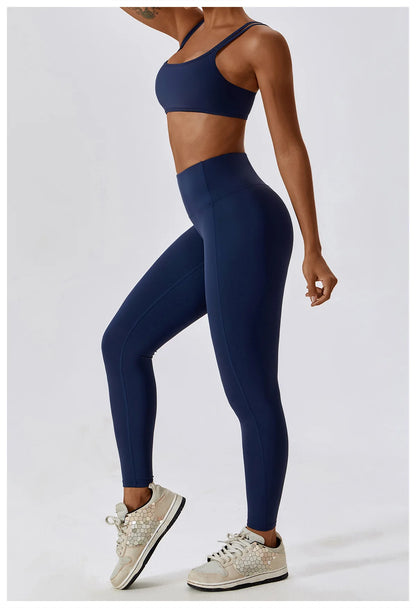 A&A Flexi Scrunch Leggings & Cross Back Sports Bra Set