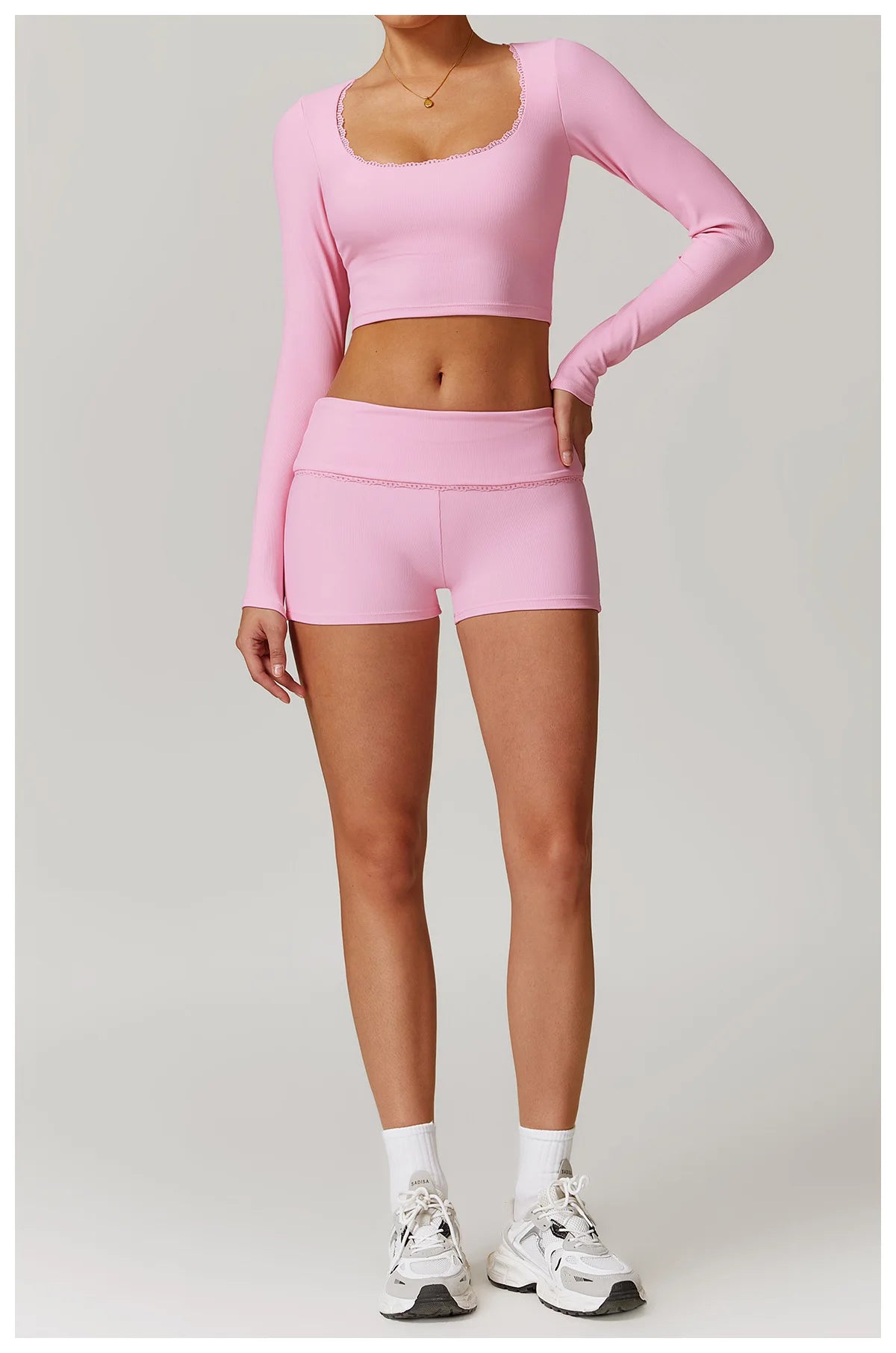 A&A ProLounge Shorts & Long Sleeve Top Set