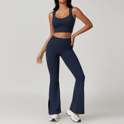 A&A Flexi Crop Top & Flare Leggings Set