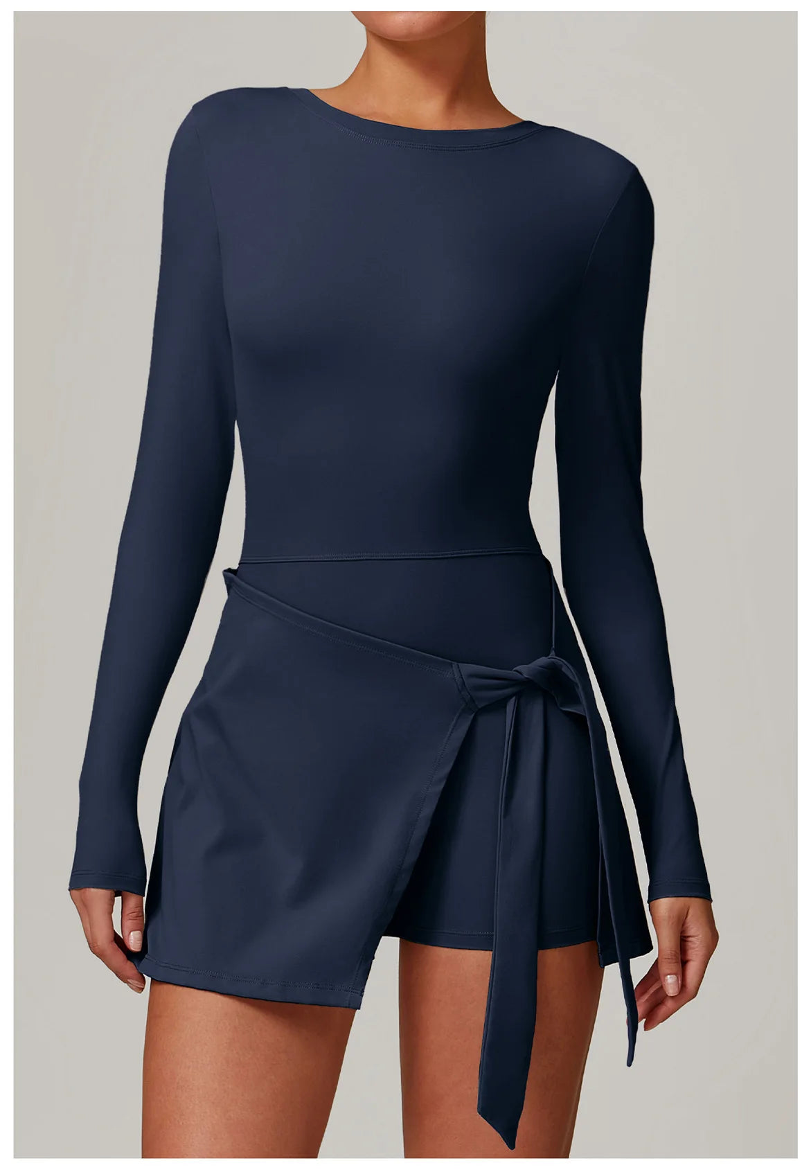 A&A Flexi Long Sleeve Wrap Tennis Skort Dress