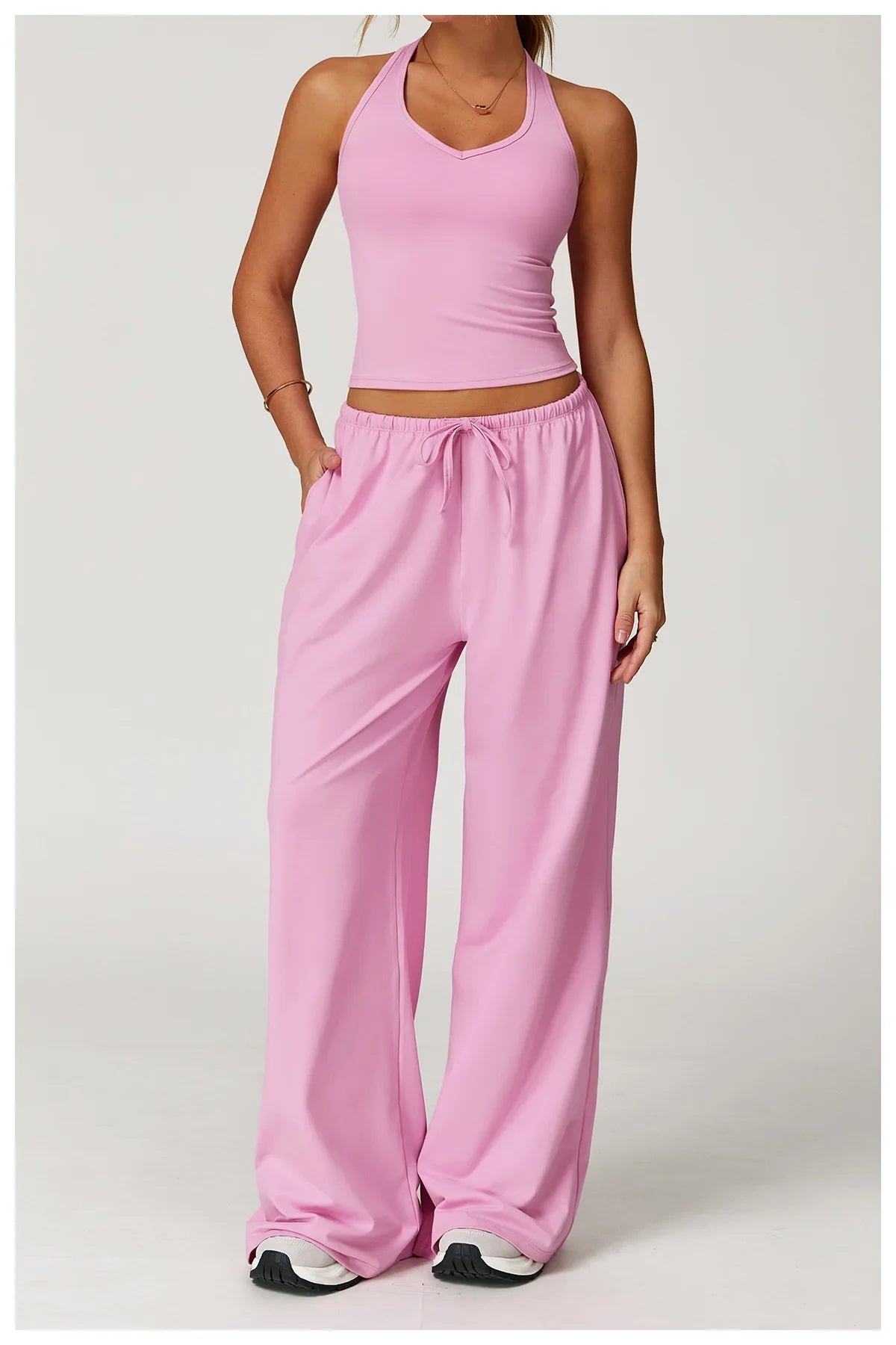 A&A Flexi Halter Top & Drawstring Trousers Set