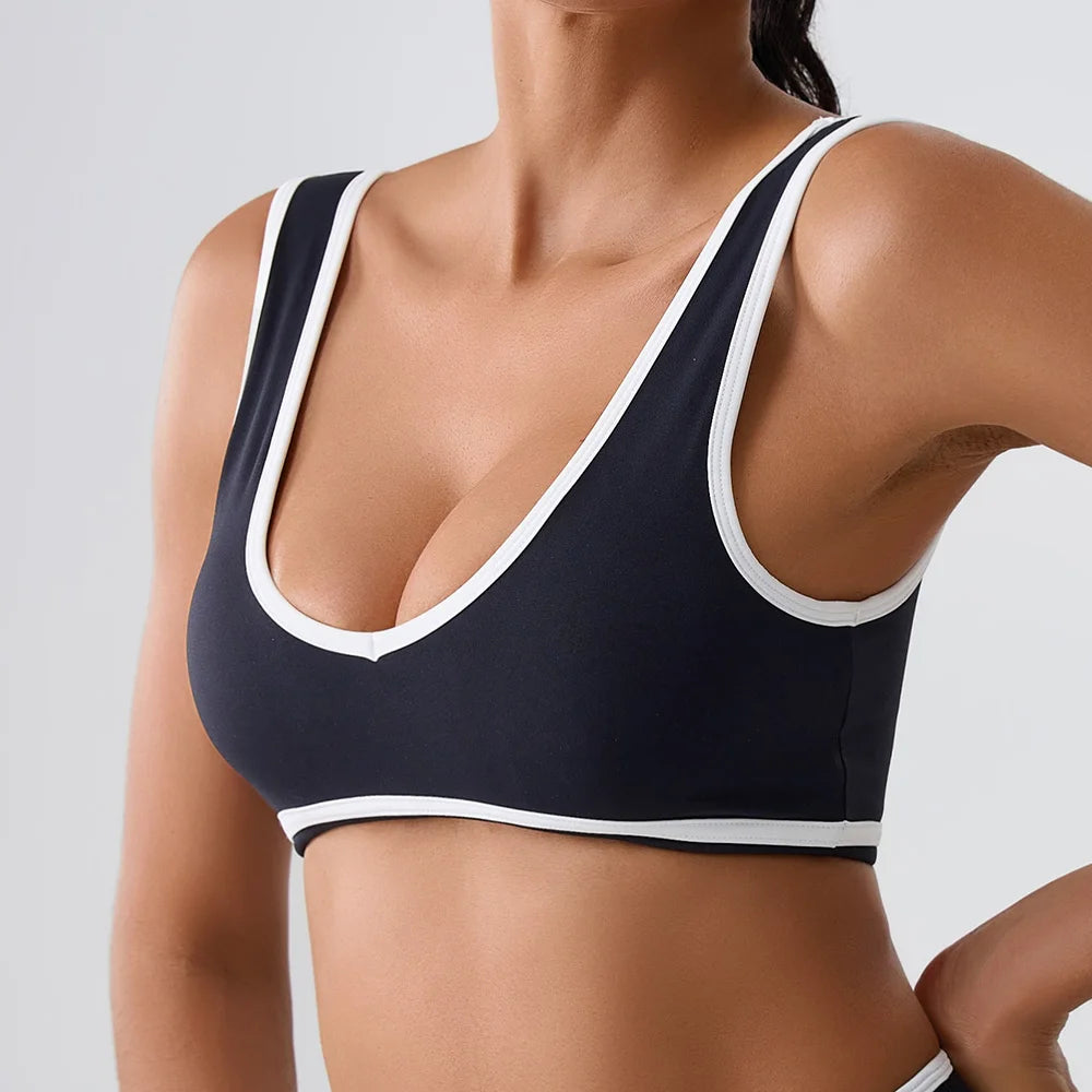 A&A Flexi Color Block Padded Sports Bra