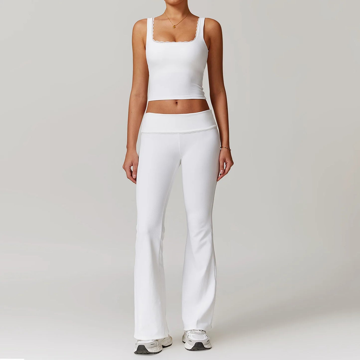 A&A ProLounge Vest Top & Fold Over Flare Trousers