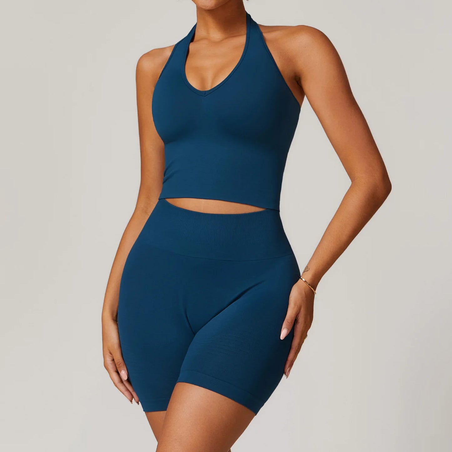 A&A ProSculpt Halter Top & Srunch Shorts Set