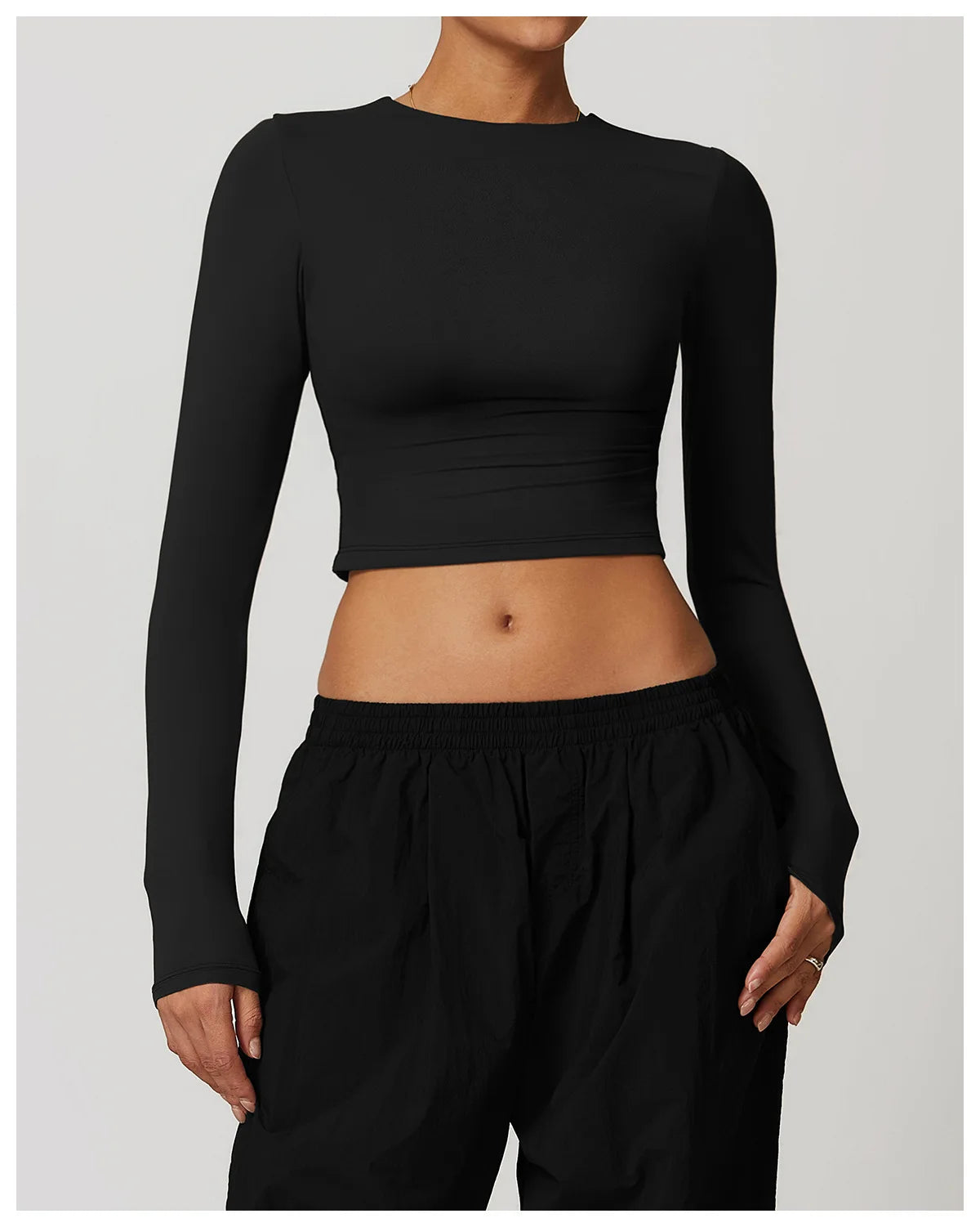 A&A ProBasics Long Sleeve Crop Top