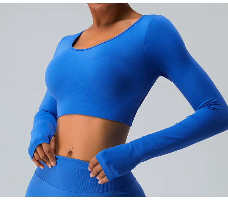 A&A ProSculpt Cross Back Long Sleeve Sports Top