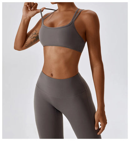 A&A Flexi Scrunch Leggings & Cross Back Sports Bra Set