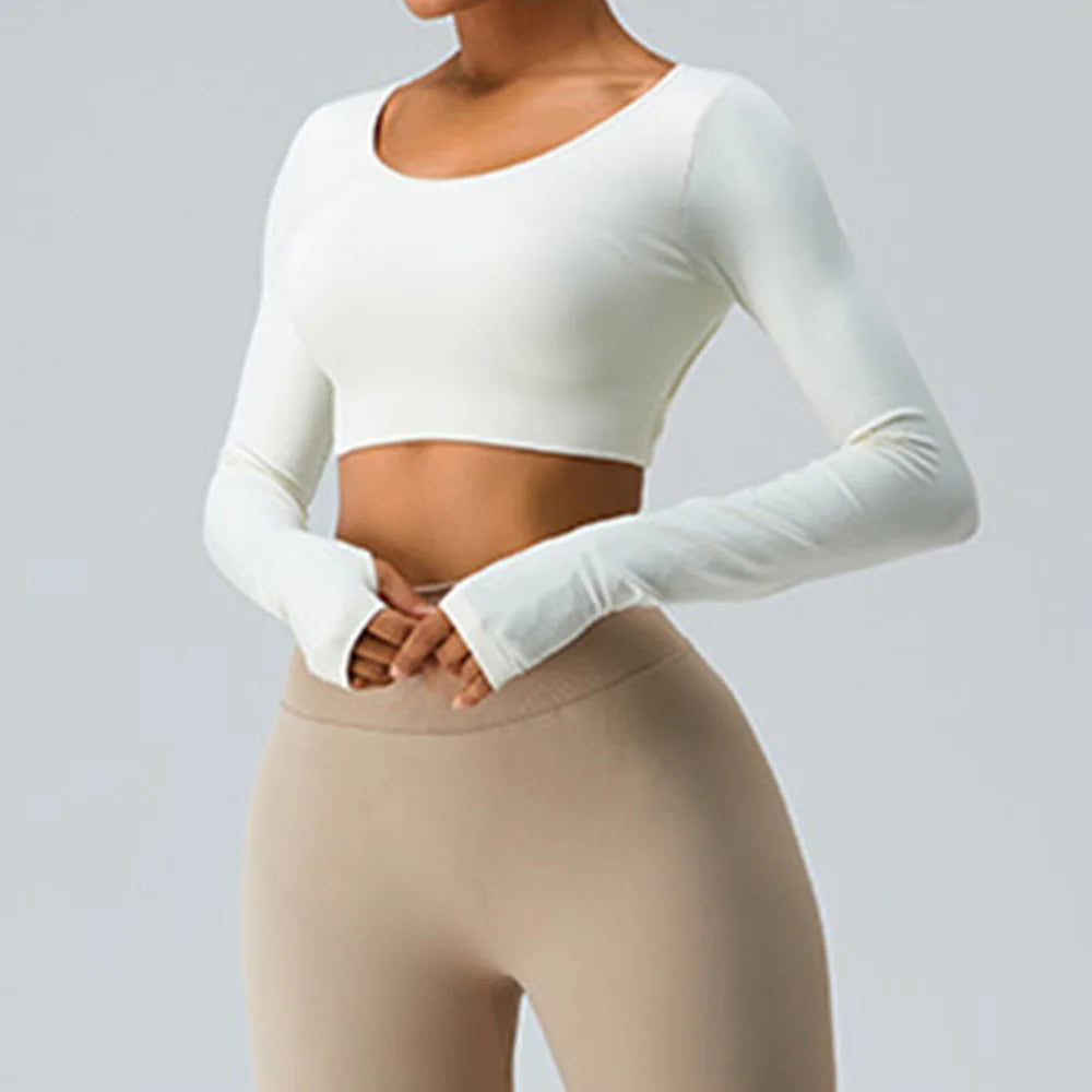 A&A ProSculpt Cross Back Long Sleeve Sports Top