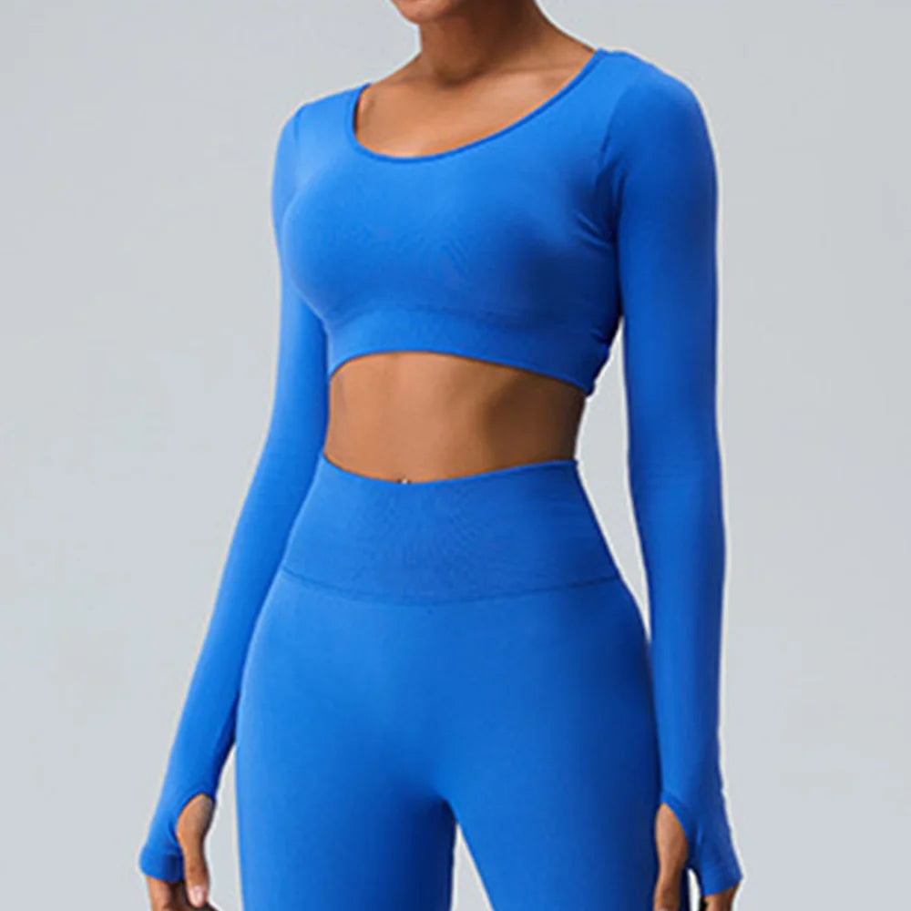 A&A ProSculpt Cross Back Long Sleeve Sports Top