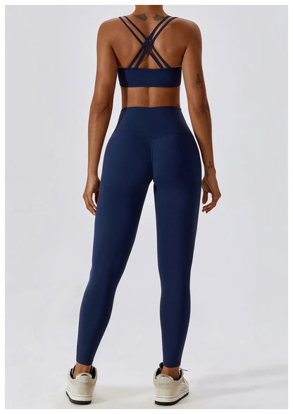 A&A Flexi Scrunch Leggings & Cross Back Sports Bra Set