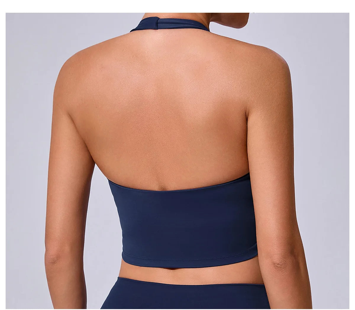 A&A ProSculpt Built In Bra Halter Neck Crop Top
