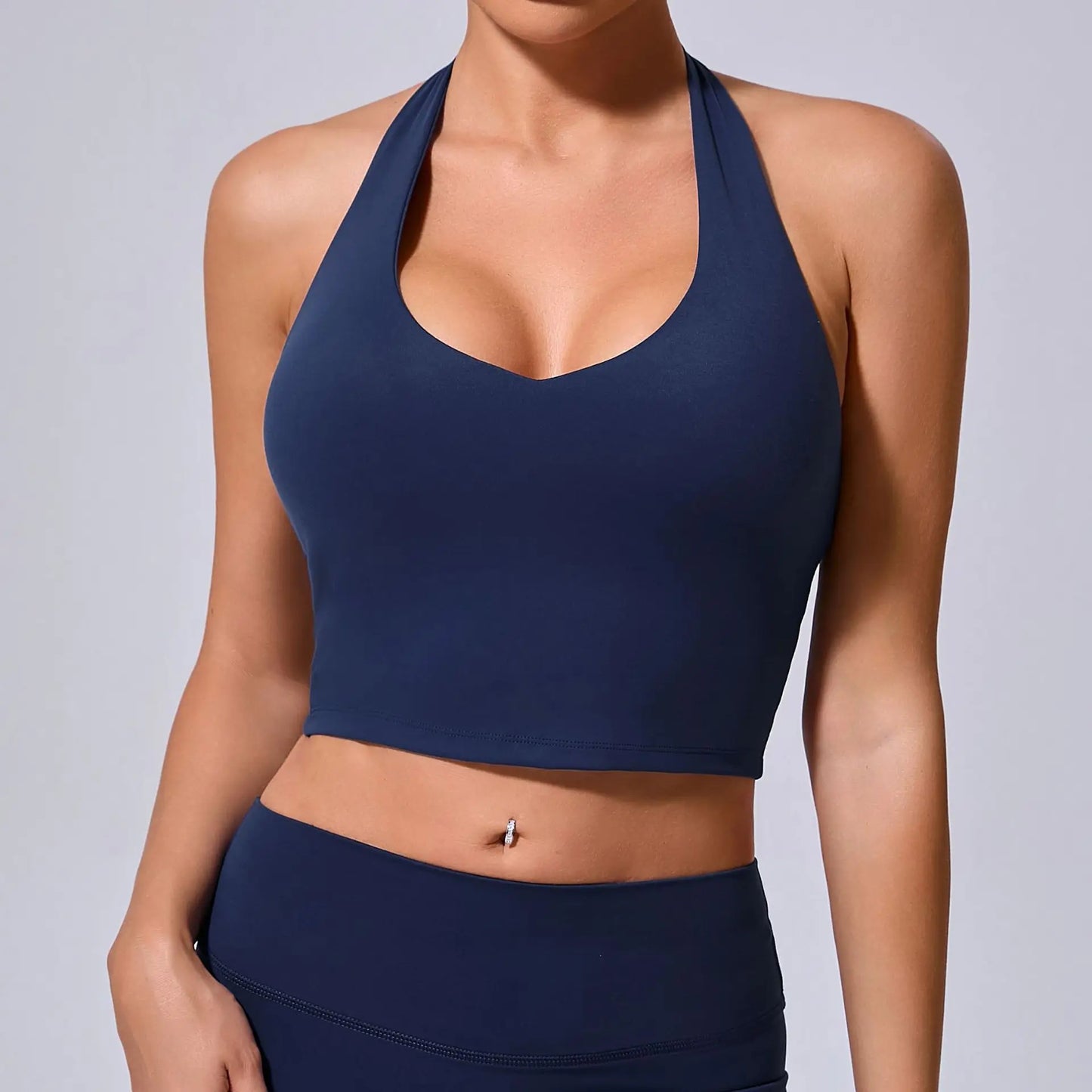 A&A ProSculpt Built In Bra Halter Neck Crop Top