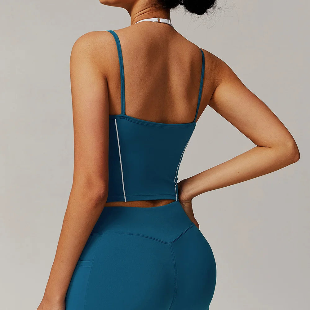 A&A ProSculpt Built In Bra Double Strap Tank Top