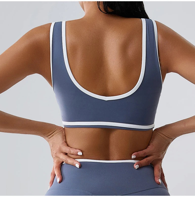 A&A Flexi Color Block Padded Sports Bra