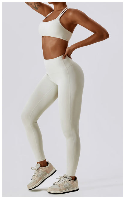 A&A Flexi Scrunch Leggings & Cross Back Sports Bra Set