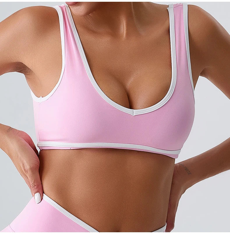 A&A Flexi Color Block Padded Sports Bra