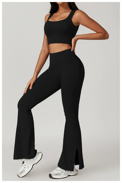 A&A Flexi Crop Top & Flare Leggings Set