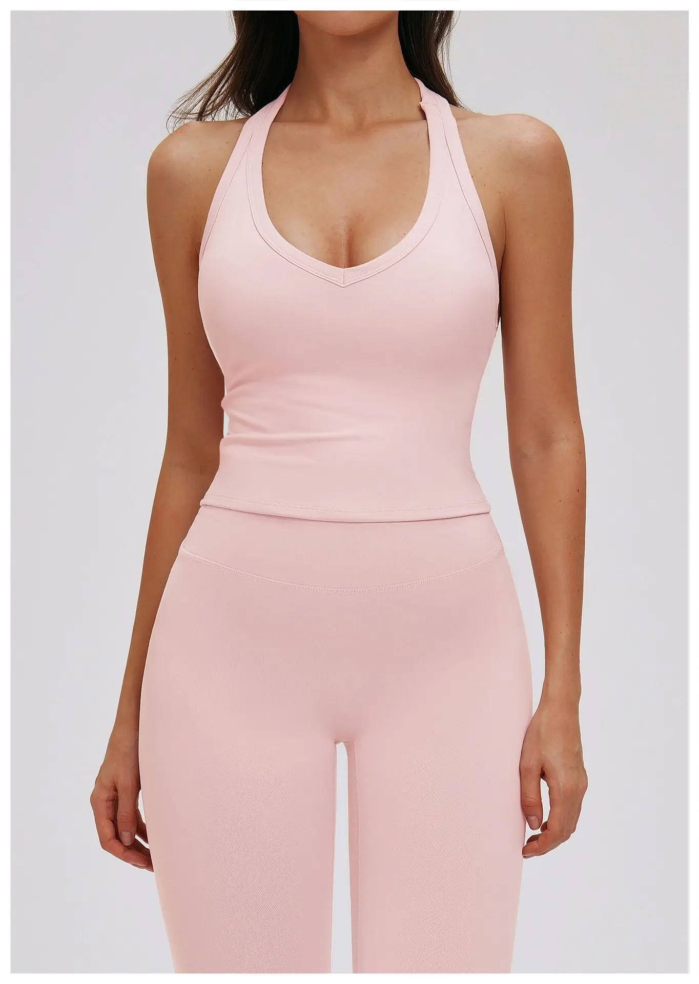 A&A ProBasics Cropped V Neck Racerback Tank Top