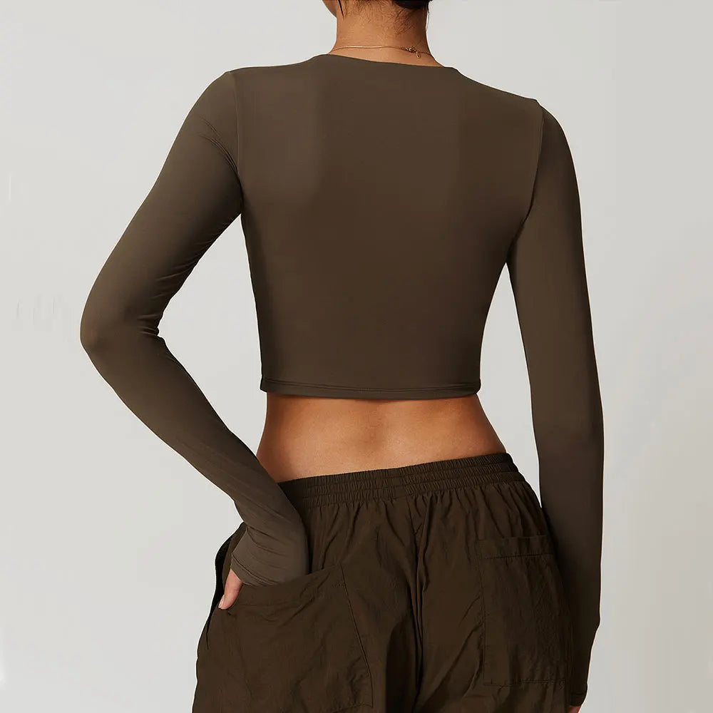 A&A ProBasics Long Sleeve Crop Top