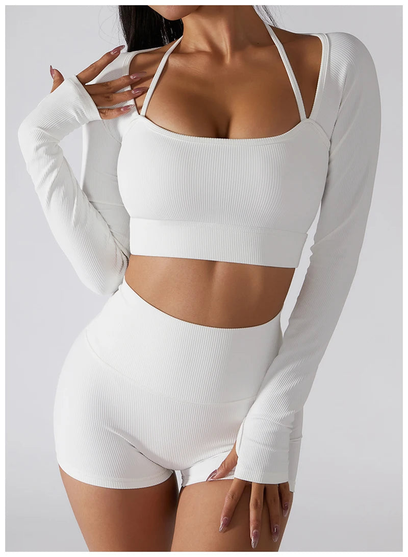 A&A ProSculpt Long Sleeve Sports Crop Top