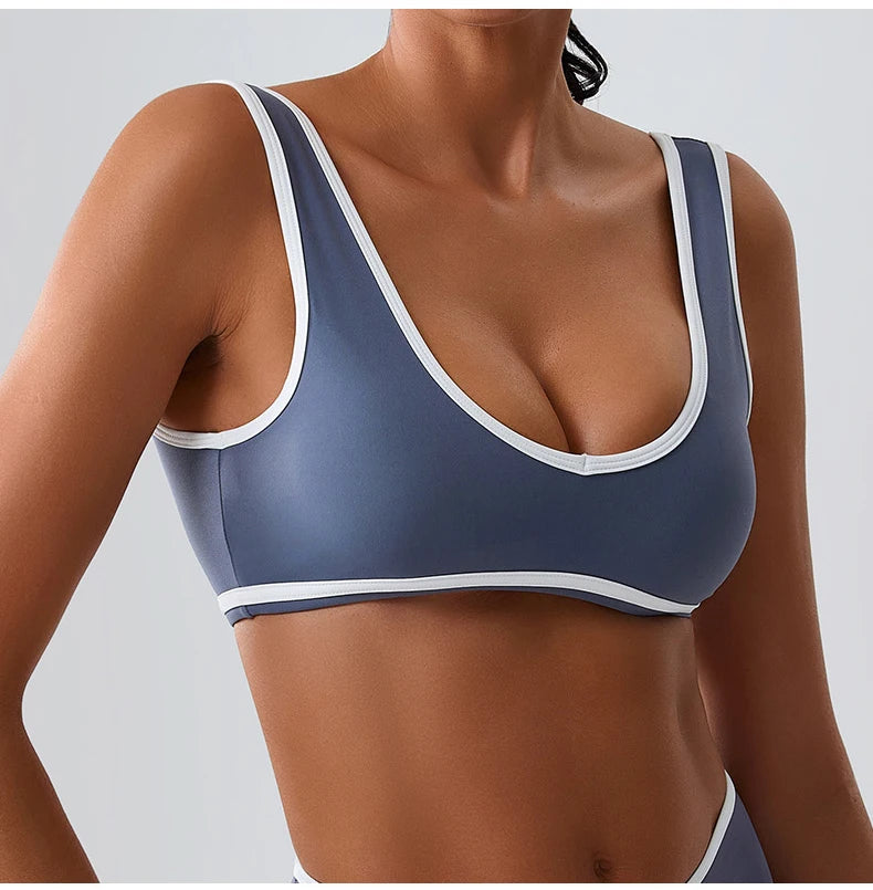 A&A Flexi Color Block Padded Sports Bra