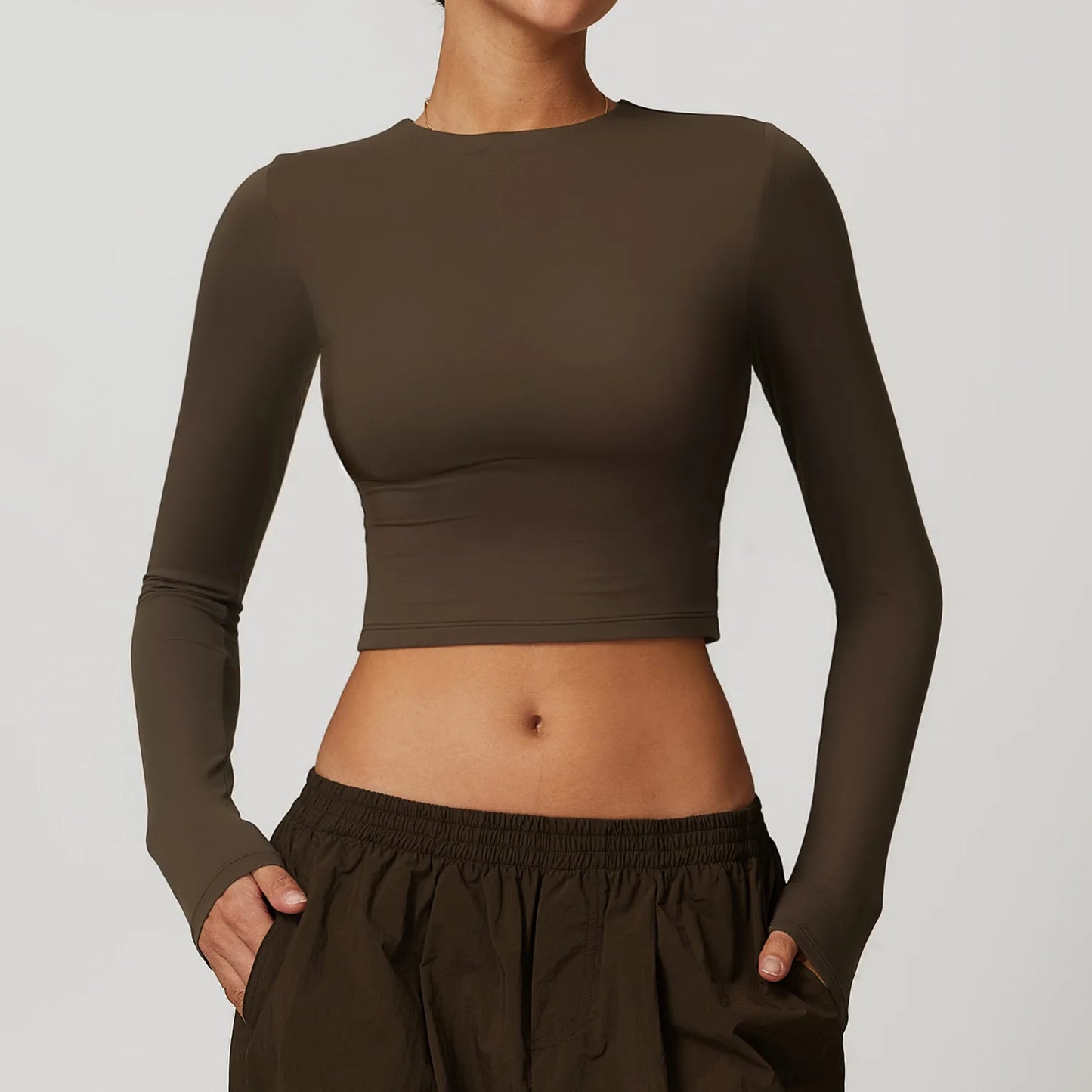 A&A ProBasics Long Sleeve Crop Top