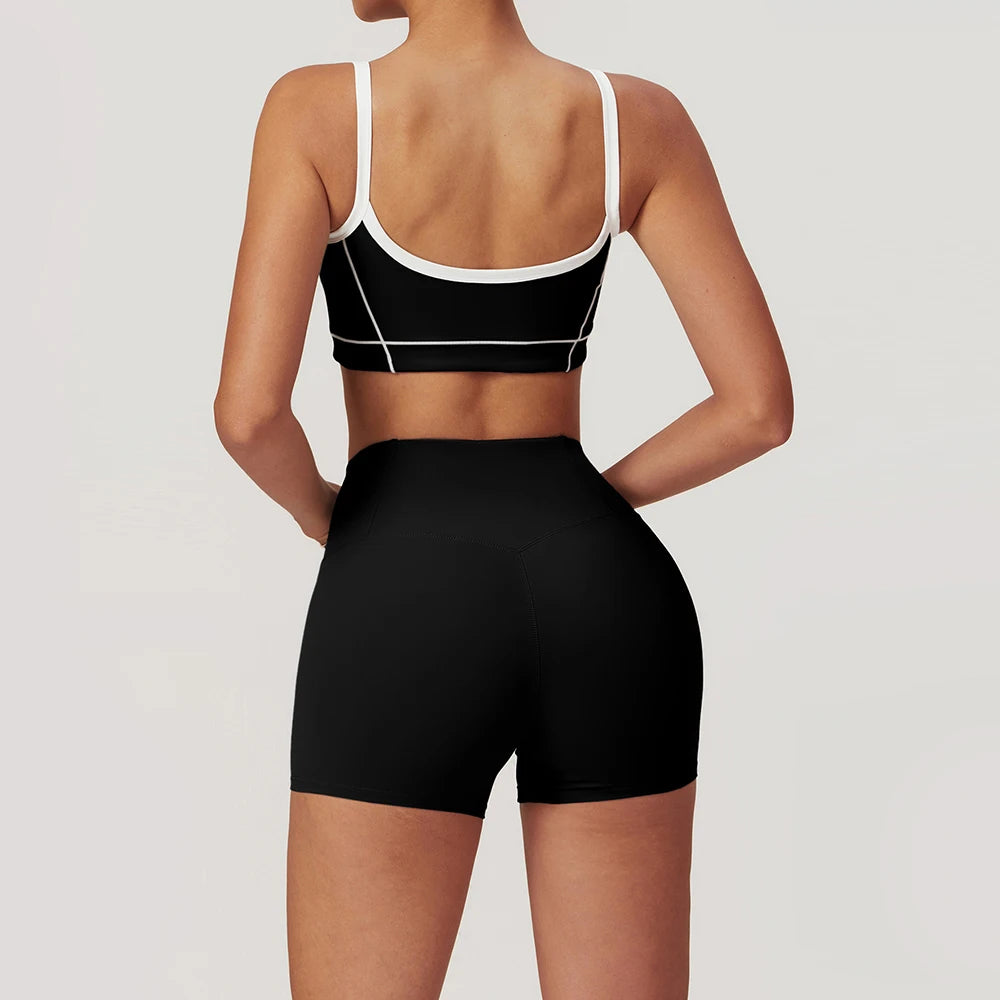 A&A ProSculpt Colorblock Shorts & Sports Bra Set