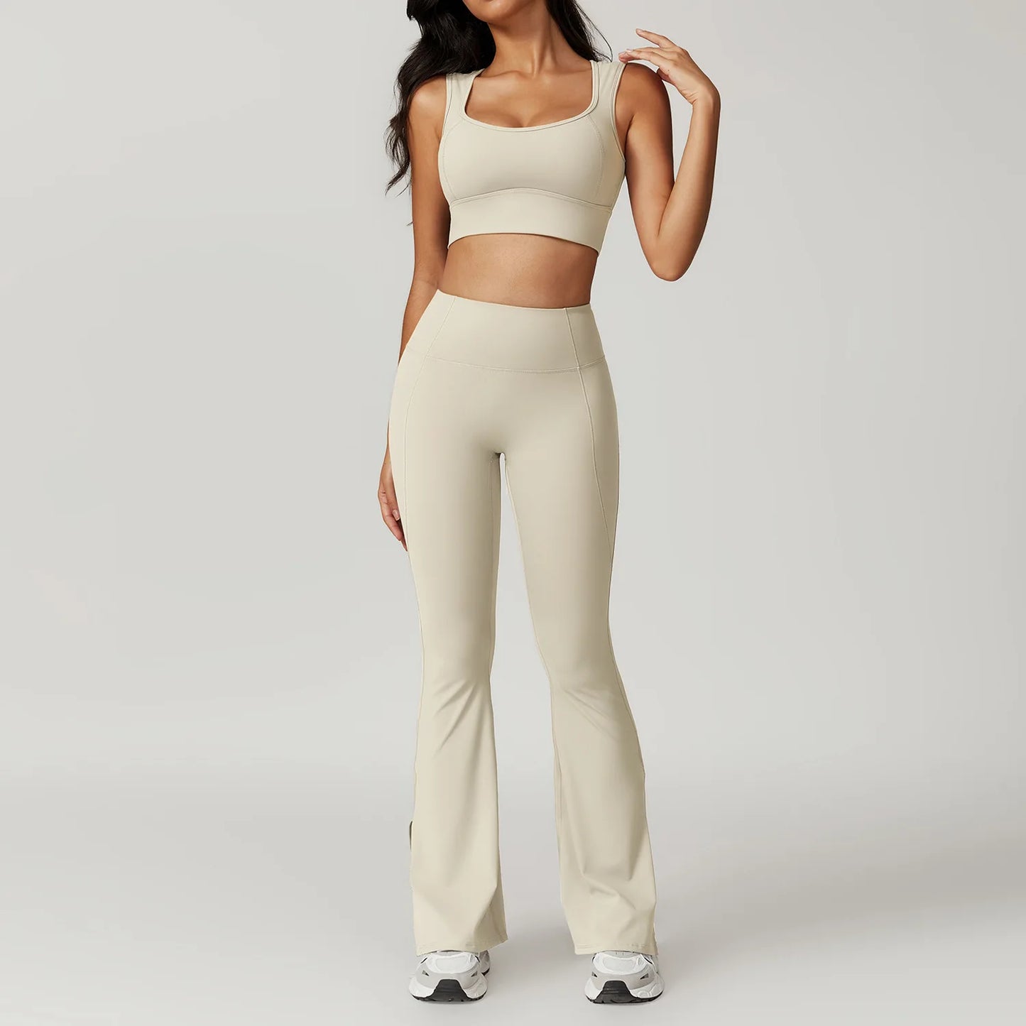 A&A Flexi Crop Top & Flare Leggings Set