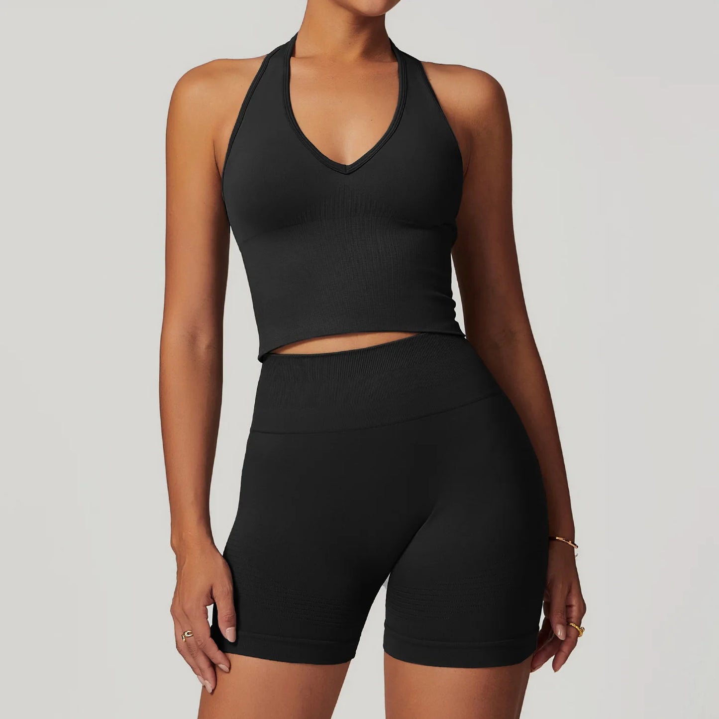 A&A ProSculpt Halter Top & Srunch Shorts Set