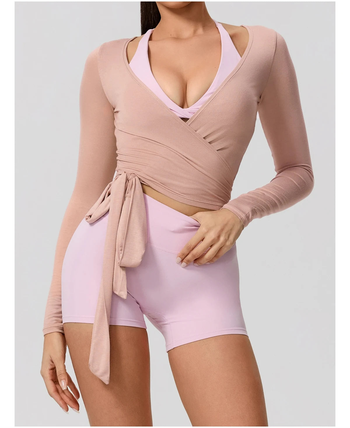 A&A Flexi Long Sleeve Wrap Top