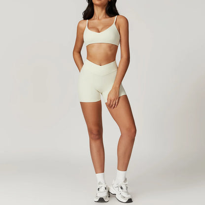 A&A ProSculpt Sports Bra & V Scrunch Shorts Set