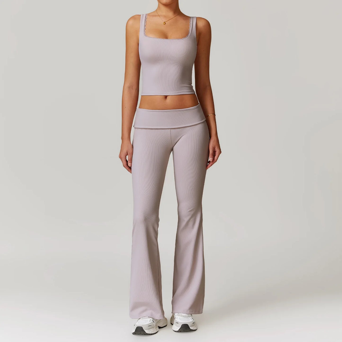 A&A ProLounge Vest Top & Fold Over Flare Trousers