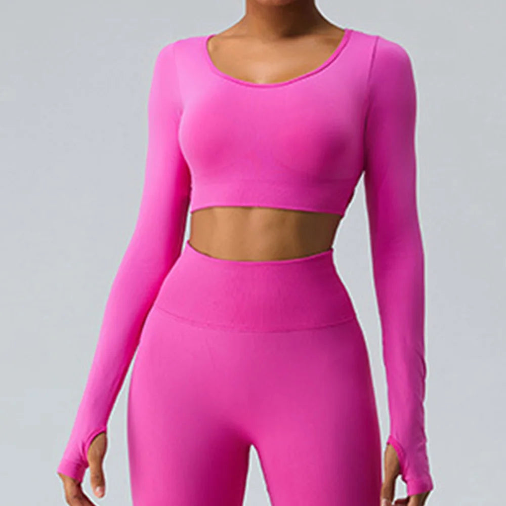 A&A ProSculpt Cross Back Long Sleeve Sports Top