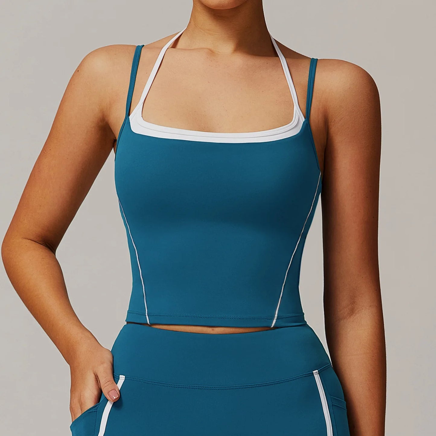 A&A ProSculpt Built In Bra Double Strap Tank Top