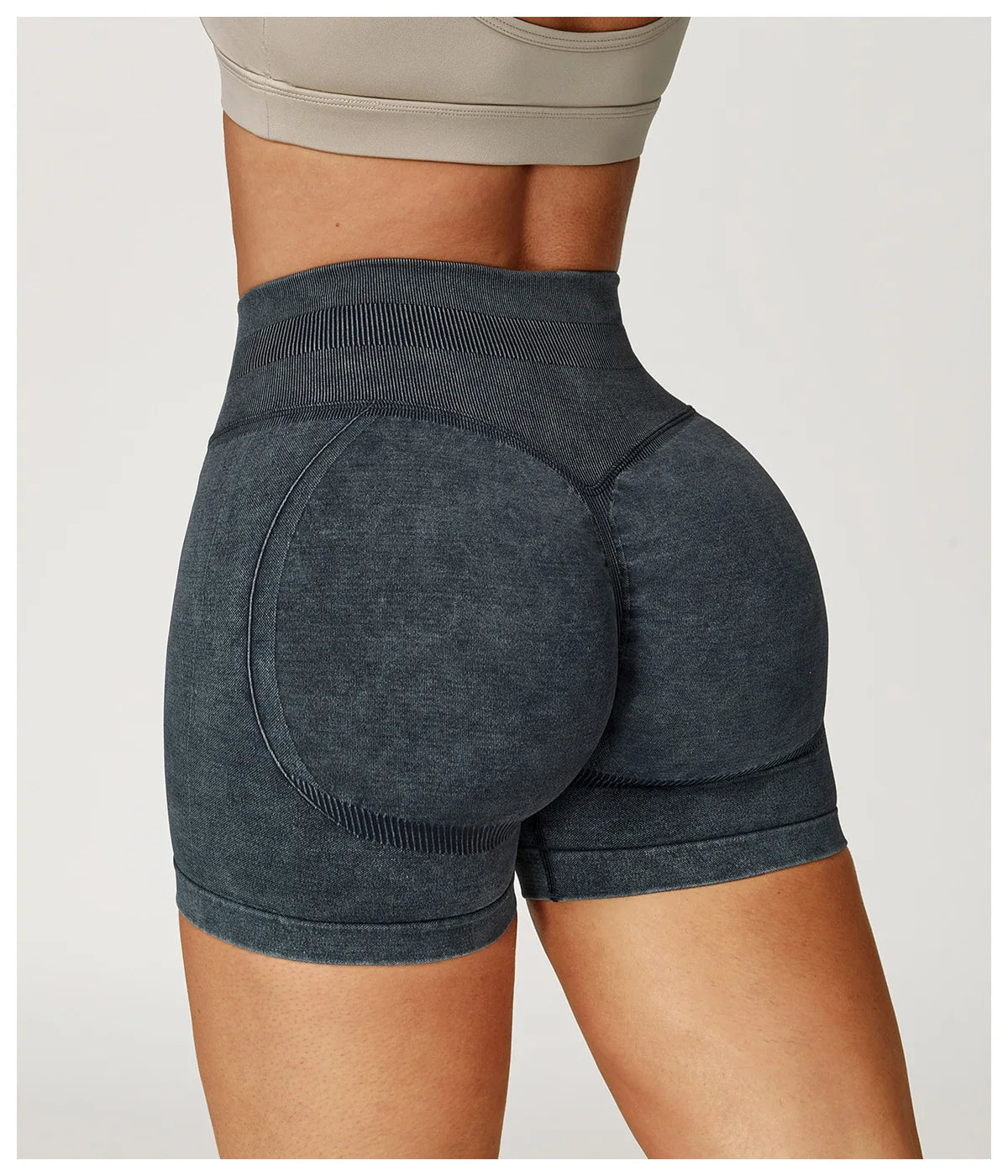 A&A ProSculpt Acid Wash Lift Shorts