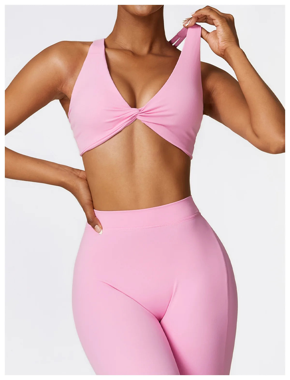 A&A ProSculpt Cross Back Sports Bra & Scrunch Flare Leggings Set