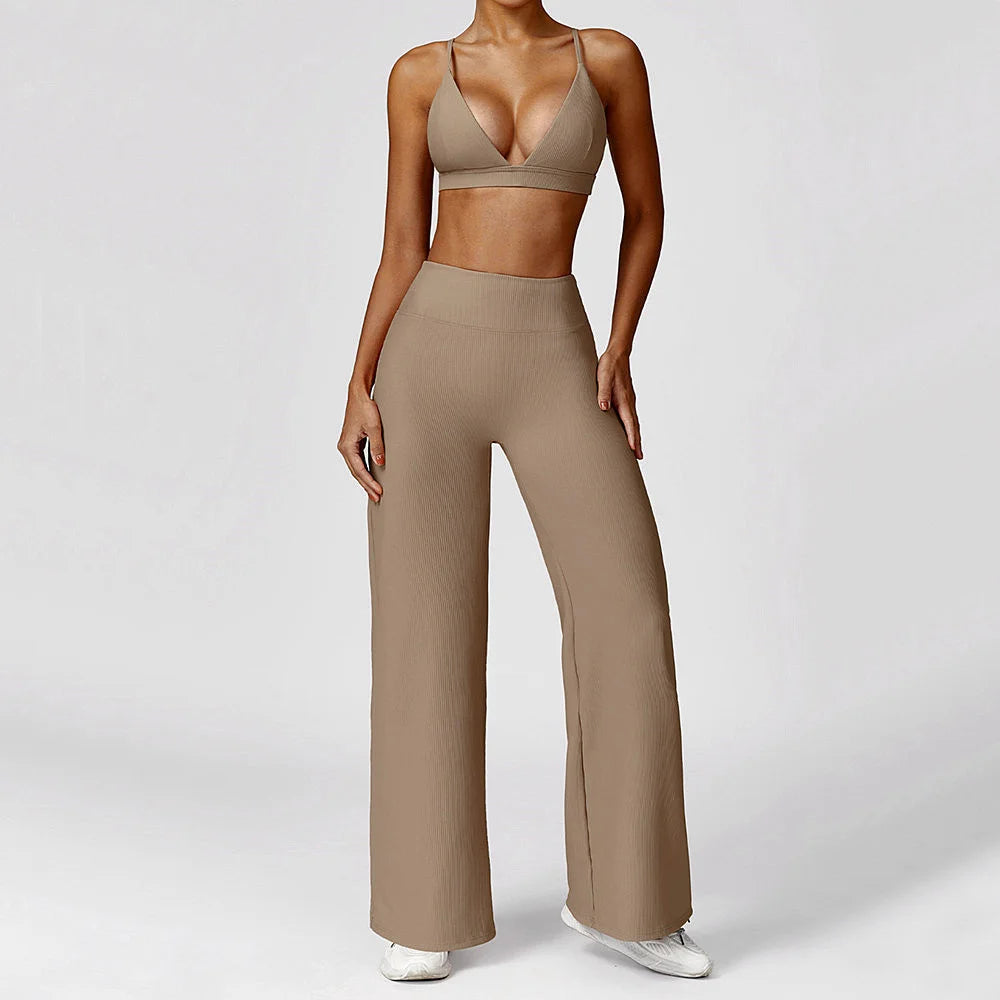 A&A ProLounge Bralette & Wide Leg Trousers Set