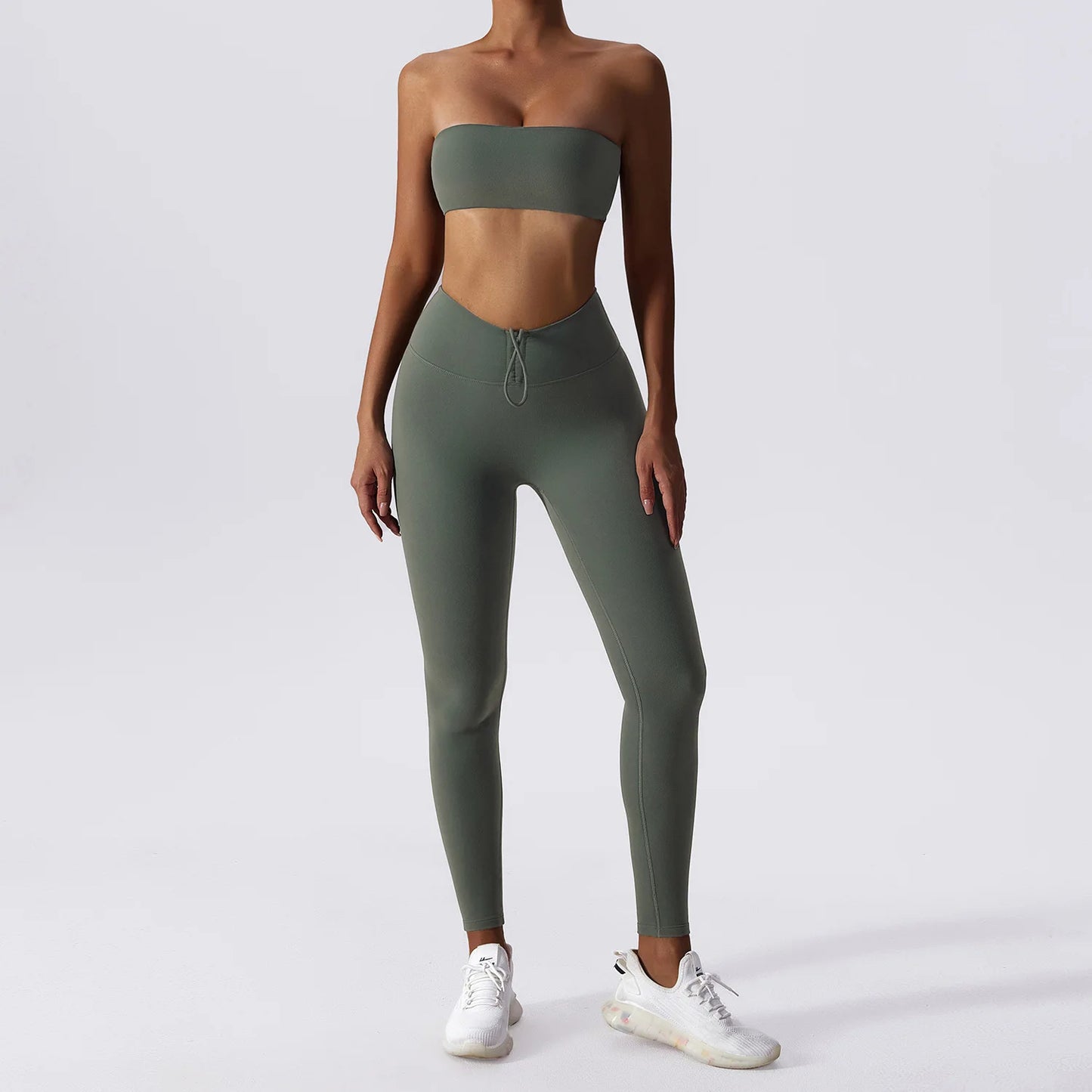 A&amp;A ProSculpt - Ensemble soutien-gorge bandeau et leggings froncés