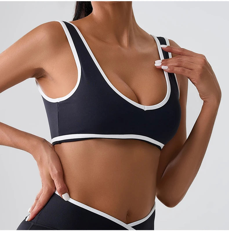 A&A Flexi Color Block Padded Sports Bra