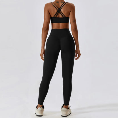 A&A Flexi Scrunch Leggings & Cross Back Sports Bra Set