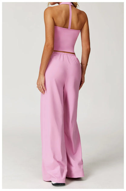 A&A Flexi Halter Top & Drawstring Trousers Set