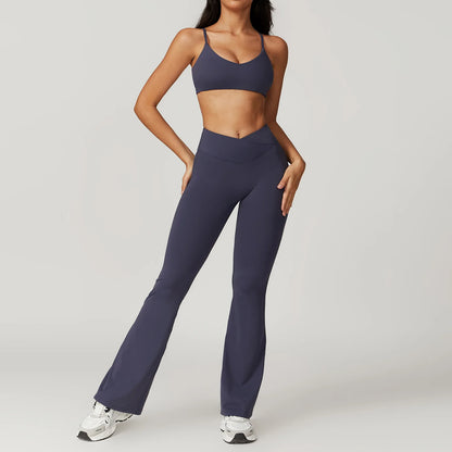 Ensemble soutien-gorge de sport et leggings évasés A&amp;A ProSculpt