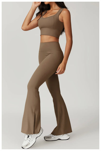 A&A Flexi Crop Top & Flare Leggings Set