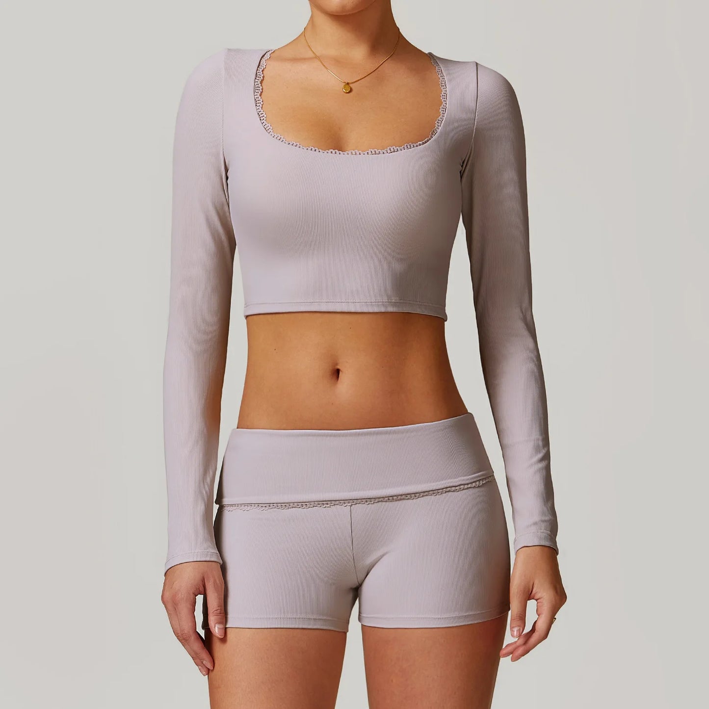 A&A ProLounge Shorts & Long Sleeve Top Set